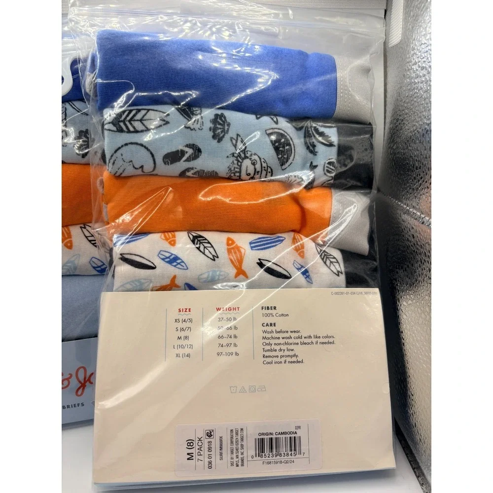 Cat & Jack Boys Briefs Sz M (8) - 2 pks of 7 Briefs
